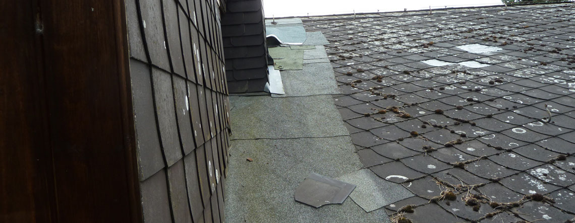 Asbesthaltige Dachschindeln